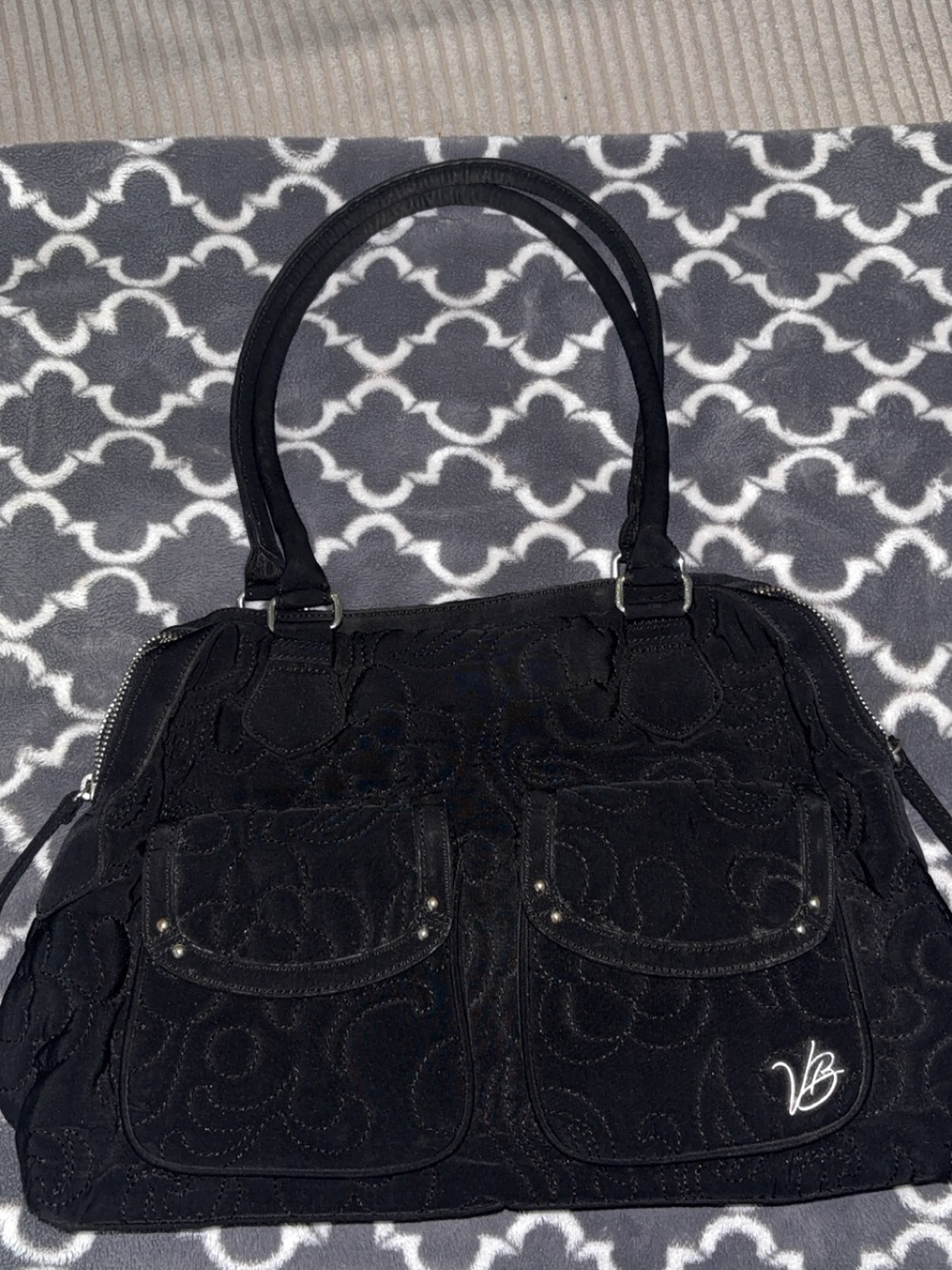 Vera Bradley Black Quilted Tote Bag
